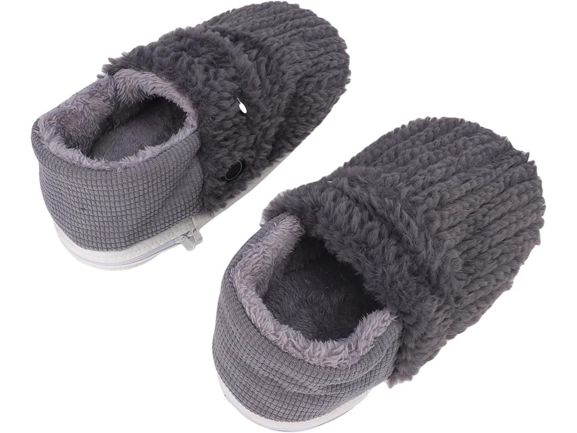 Zapatillas De Felpa Con Calefacción Usb, Pantuflas Ajustables A 5 Temperaturas Para Mujer.