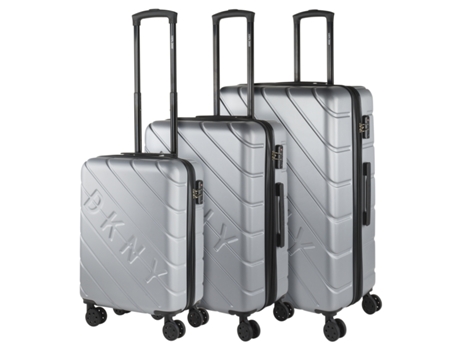 Juego De Maletas Rígidas Abs DKNY DKNY-911 Side Tracked plata (50X76x31 Cm - 100L)
