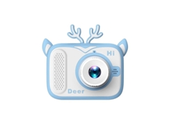 Cámara para niños Yizhood de alta definición con doble cámara frontal y trasera de 2000 W (Blue Deer)