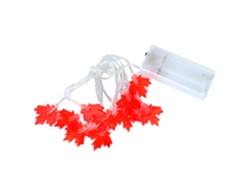 2026-decoraciones De Acción De Gracias 3d Luces De Arce 3m 30 Led Batería Guirnalda Otoño Hogar