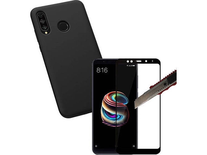 Kit Carcasa y Protector Cristal 5D Xiaomi Mi A2 SlimShield Negro