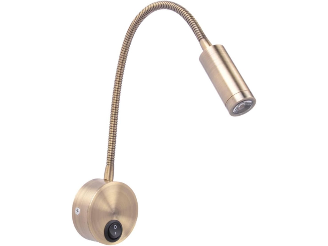 Lámpara De Pared Led De 3 W De Luz Blanca Cálida Para Dormitorio Con Interruptor, Lámpara De Lectura De Mesita De Noche Ajustable, Proyector.