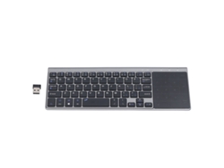 Teclado inalámbrico de 59 teclas, 2,4 g, ultradelgado y mini, con panel táctil y teclado numérico para PC y TV.