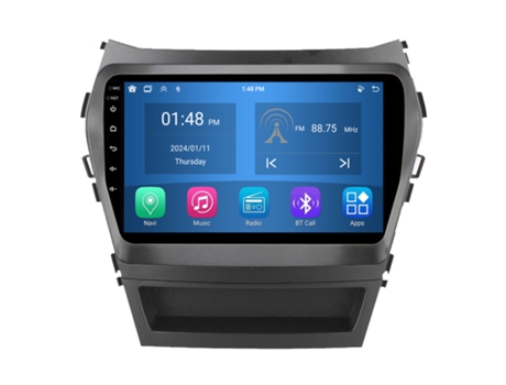 Autoradio 4GB RAM64GB ROM ROVERONE para Hyundai Santa Fe 3 2013 - 2016 CarPlay Android Coche Radio Bluetooth Navegación