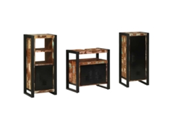 Maison Exclusive - Juego De Muebles De Baño 3 Pcs Madera Sólida Recuperada