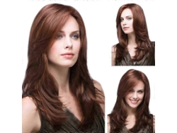Pelucas para mujer, pelucas para cosplay, castañas, largas, onduladas, naturales, sintéticas, pelucas completas, pelucas de cabello humano. TAISHENGDA