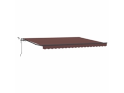 Maison Exclusive - Toldo Retráctil Automático Con Luces Led Burdeos 450x300 Cm