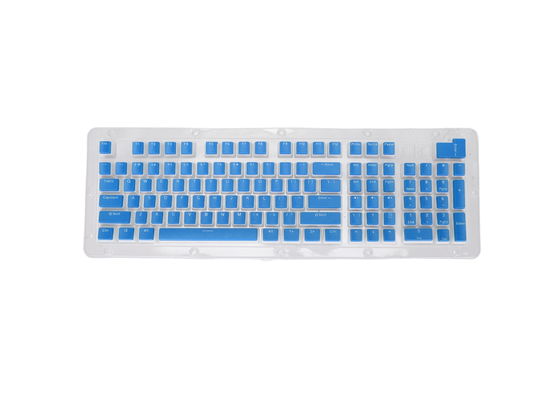 110 Teclas De Teclado Fos Step Altura Oem Moldagem Duas Cores Substituição Resistente À Óleo Azul