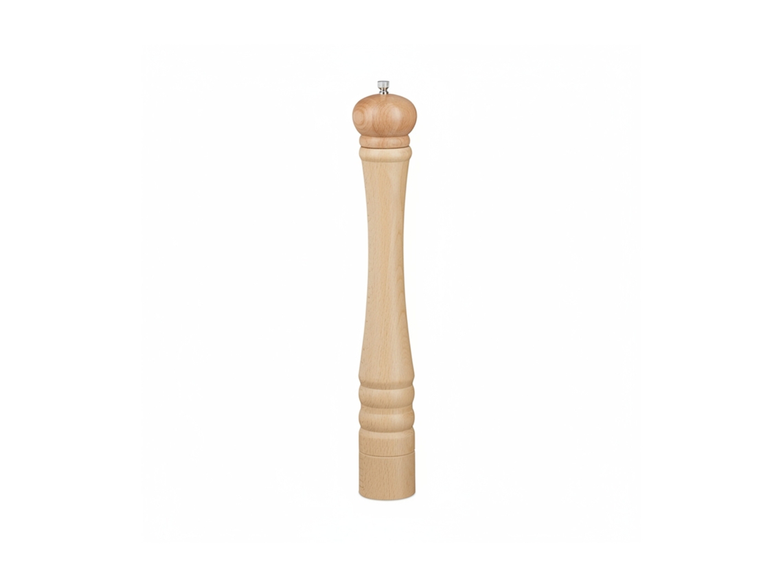 Relaxdays Molinillo Pimienta Vintage Muela Cerámica, Madera, Natural, 40 X 6 X 6 Cm