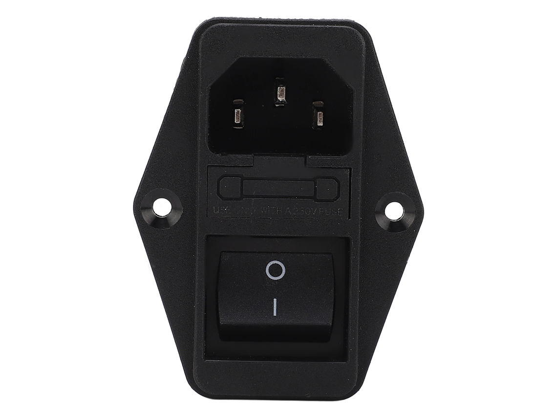 Interruptor basculante de corriente alterna de 115 V a 250 V con fusible para equipos.
