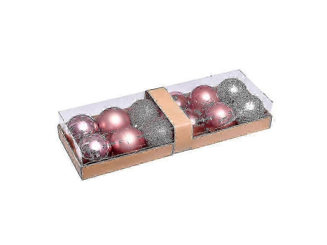 Adornos navideños, bolas navideñas de 6 cm (16 piezas), bolas de plástico para envolver regalos, adornos para árbol de Navidad Hengjian