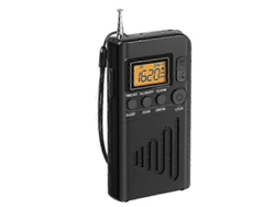Radio portátil AM/FM, radio de bolsillo con potente altavoz, excelente recepción, auriculares, radio con su propia fuente de alimentación para GOKOCO.