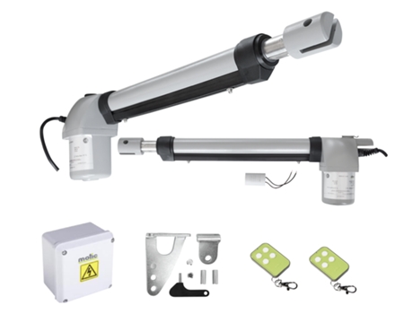 MOTIC Domo 4G- Kit Motor Puerta Batiente 2 Hojas - Motores para Puertas Abatibles - Puertas de Garaje - Automatico- Kit Incluye2 mandos a Distancia