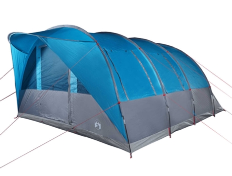 Tienda de campaña familiar túnel 7 personas VIDAXL impermeable azul