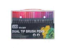 Bolígrafos dobles de 100 colores para pintar bellas artes, pinceles para pintar, bolígrafos con punta de fieltro para colorear, acuarelas, Confozen