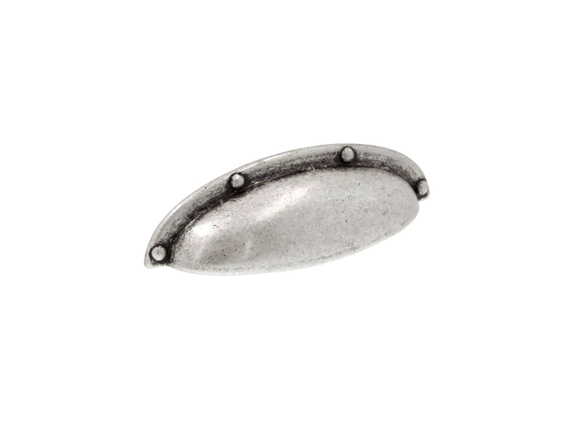 Tirador para mueble Aleación de zinc. Estilo clásico. Distancia entre ejes 64. Plata vieja brillo HARDWAREXCHANGE