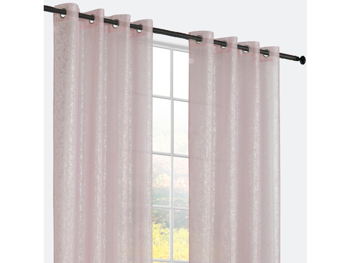 Cortina Dolly Punto Plata Rosa 140 x 260 cm BOD HOME Individual