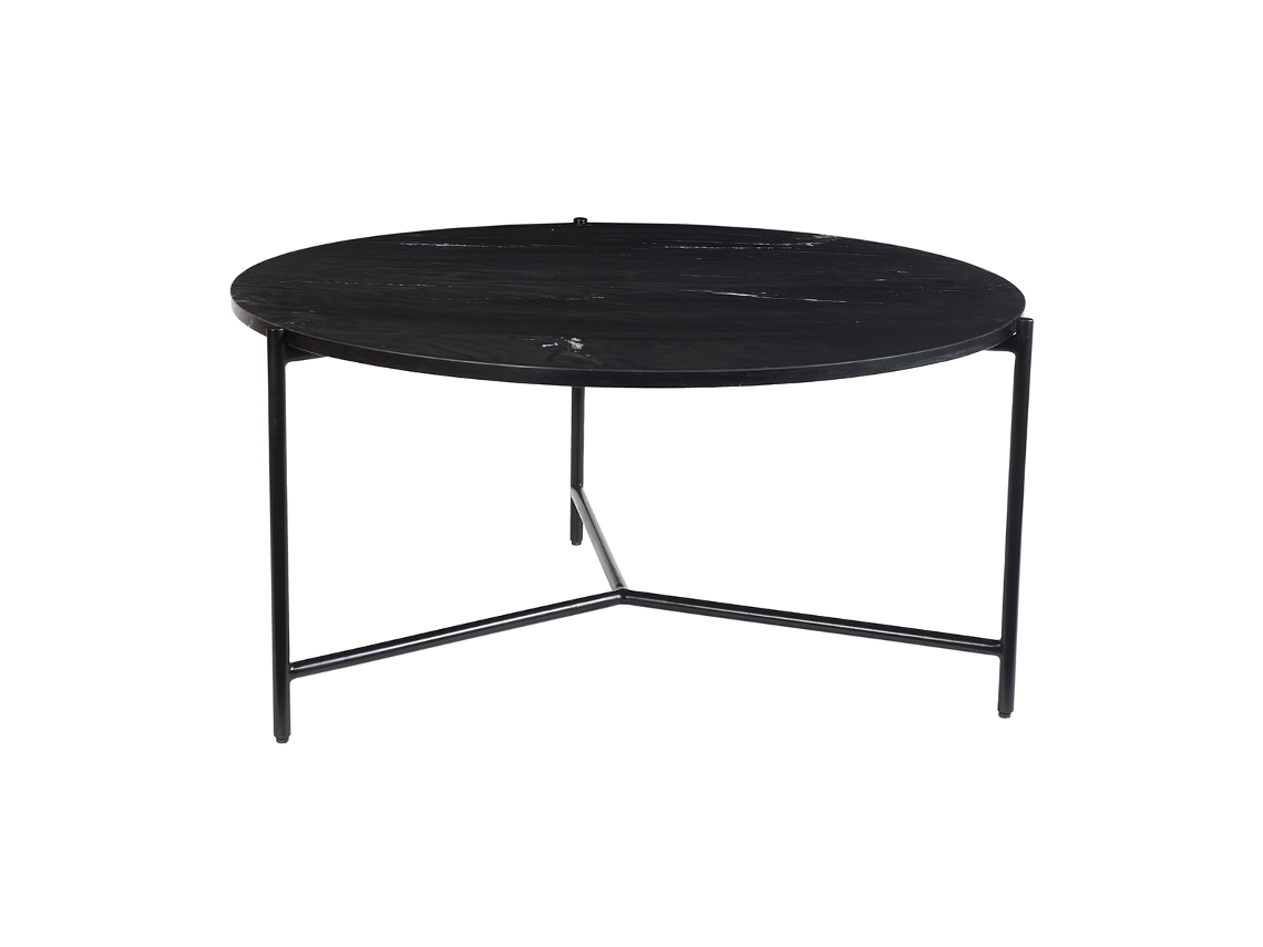 Mesa de centro redonda de mármol negro 90 cm diám. BUMCELLO MILIBOO