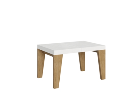Mesa de Comedor ITAMOBY Naxy Mix (90x130/390 - Paneles de Melamina - Fresno Blanco-Roble Natural)