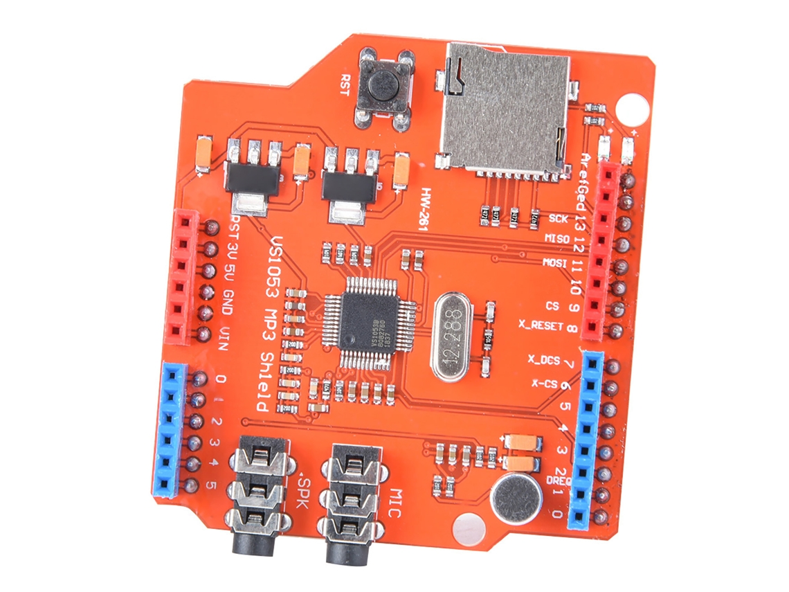 Placa De Expansión Vs1053b Para Grabadora/amplificador De Audio Mp3 Con Ranura Para Tarjeta De Memoria.