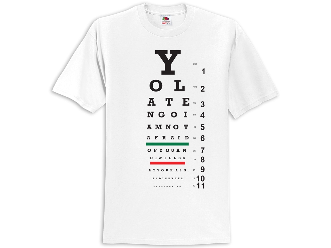 Yo La Tengo Eye Chart T-shirt Rockinstone Unisex Adults Best Sellers Size:m