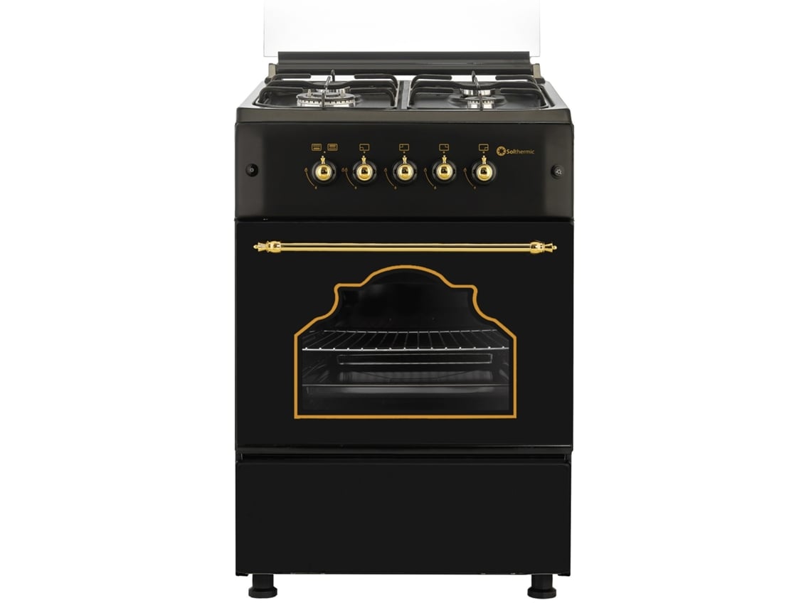 SOLTHERMIC Estufa Gas Rústica Negra 50X55 F5S40G2Rb