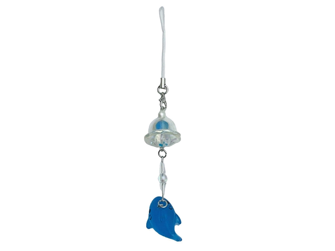 Llavero con colgante de delfín y medusa, accesorio decorativo con cuentas de resina para teléfonos móviles Rosewell