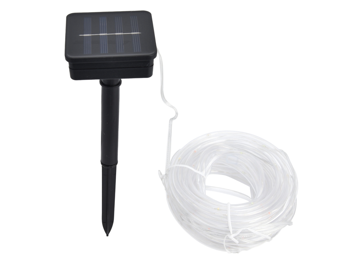 Guirnalda de luces solares 2026 con 8 modos, impermeable y ecológica para la decoración de jardines exteriores.