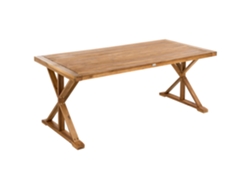 Mesa de jardín Beliani Calabritto en madera de acacia marrón 184x91x74