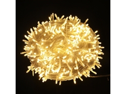 Guirnalda de luces LED Pixel de 100 m con 600 LED, iluminación de 360 ​​grados, cable de cobre (luz blanca cálida), ORBITRA COMMERCE (LED dentro de las bombillas)
