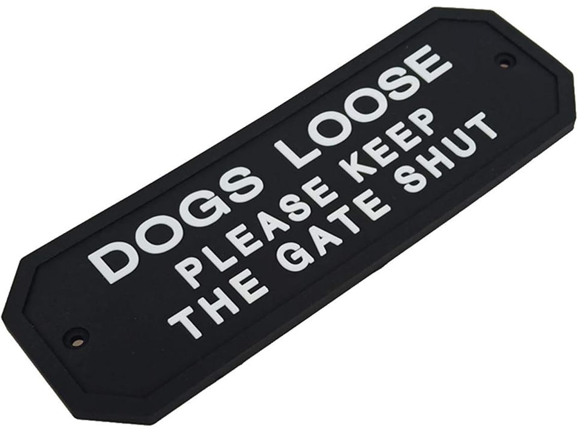 Señal De Advertencia Fácil De Ver Al Aire Libre De Silicona Flexible Para Perros, Placas Para El Hogar, Jardín,