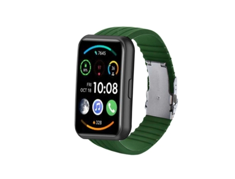 Correa Silicona Stripe Adaptable Huawei Watch Fit 2 Verde