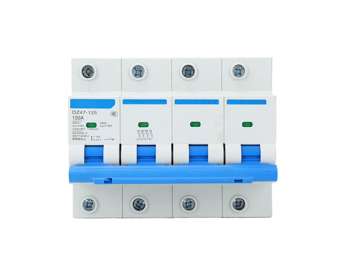 Disyuntor Dz47 125 4p 100a 400v Con Protección Contra Fugas Y Sobrecargas Para Seguridad Eléctrica Residencial.