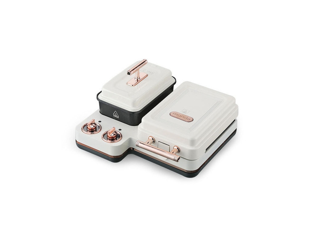 Popular 220V 650W Máquina para hacer desayuno Pan Sandwich Waffle Máquina de cocción de huevos para cocina WEIMAI