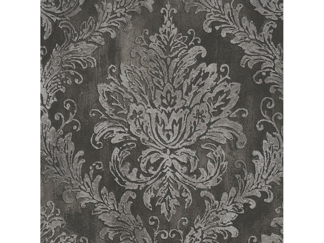Profhome 790496-gu Papel Pintado Barroco Ligeramente Texturado Y Efecto Metálico 5,33 M2