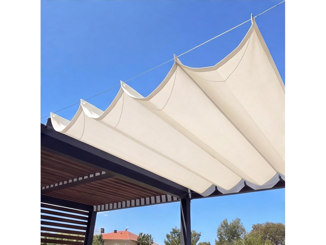 Toldo Retráctil Ondulado (210 X 230 Cm) Ajustable , Duradero