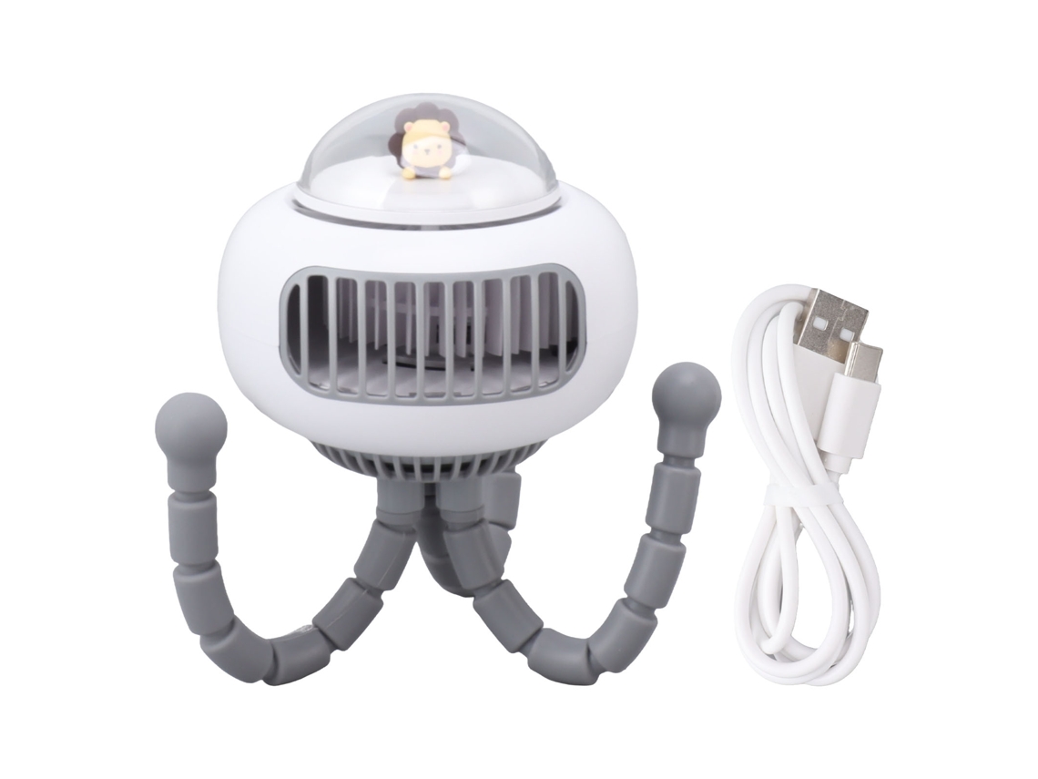 Mini Ventilador Portátil Con Trípode Flexible, 4 Velocidades, Sin Aspas, Giratorio Para Coche, Cuna, Bicicleta, Cinta De Correr.