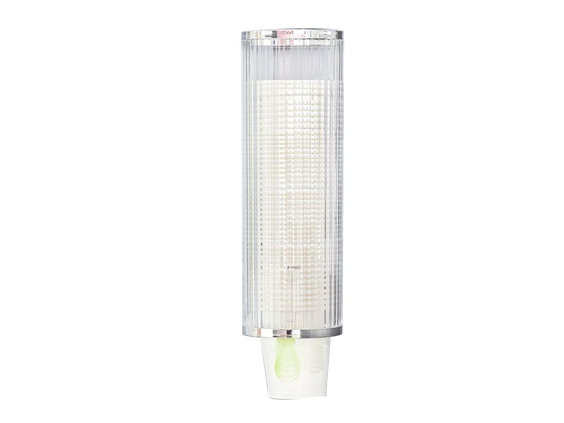 Dispensador de vasos desechables de plástico de pared, tipo pull, portavasos automático para hogar, hospital, gimnasio y oficina.