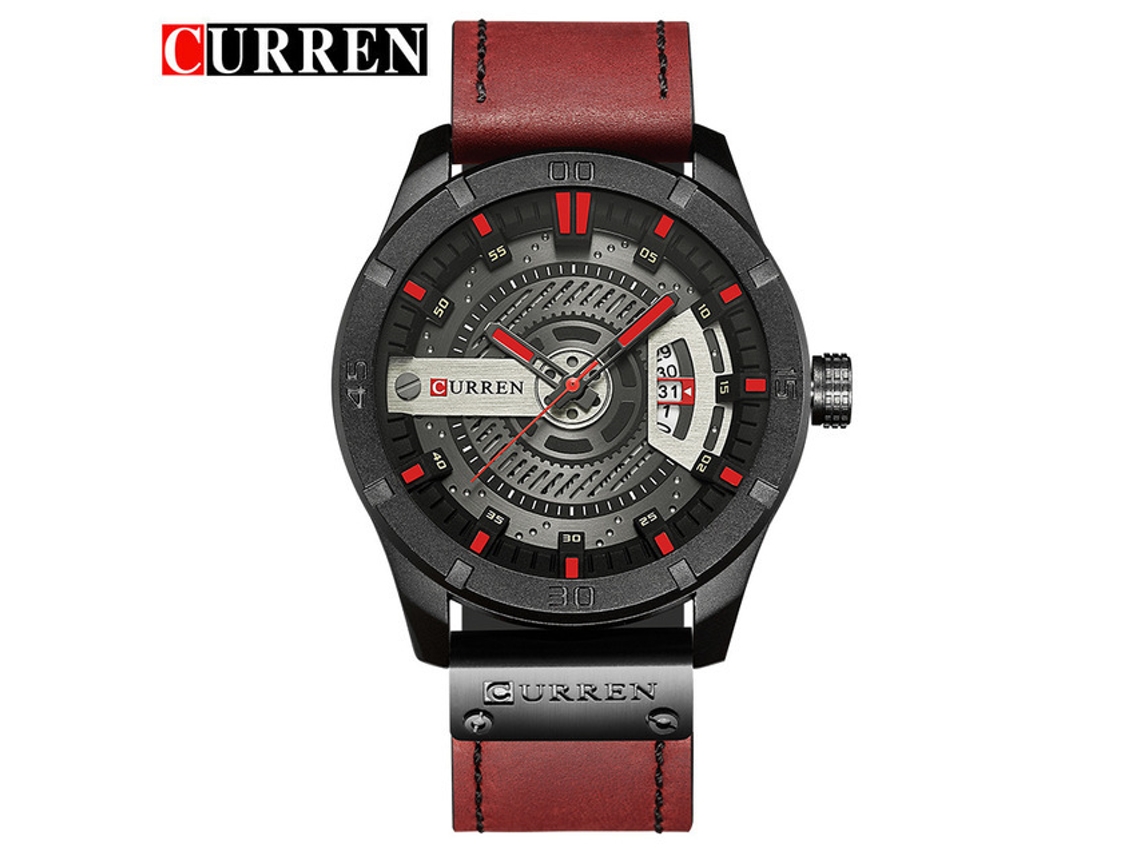 Reloj Casual De Cuarzo Para Hombre (rojo)