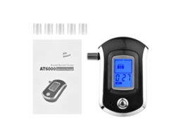 Alcoholímetro Portátil Con 6 Boquillas, Pantalla Lcd, Analizador Detector De Alcoholemia Con Alarma Audiovisual.