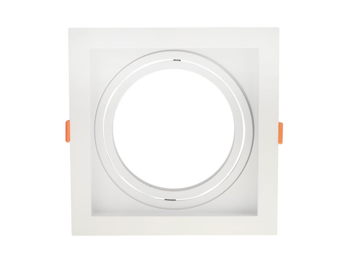 Aro para Foco de Empotrar Kali Cuadrado para Lámpara Ar111 C.17Xl.17Xalt.4 3Cm en Pc Blanco FERRIMEX