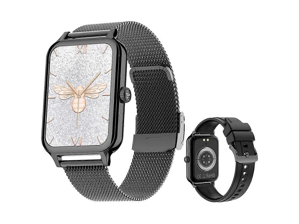 Reloj inteligente Dtv1 con pantalla AMOLED de 1,74 pulgadas, llamadas Bluetooth, monitor de actividad física y correa de acero para bicicleta eléctrica.
