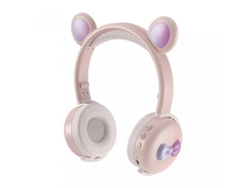 Auriculares inalámbricos Bluetooth para niños Hengrongshen Aec Bk7 Bear con luz LED