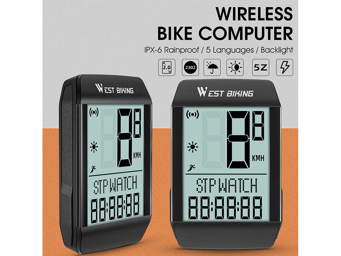 Velocímetro Para Bicicleta, 5 Idiomas, Resistente Al Agua, Retroiluminado, Pantalla Completa, Multifuncional.