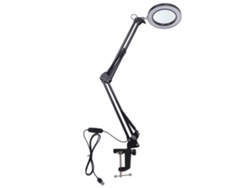 Lupa 5x Con Luz Led Brazo Flexible 10 Niveles Brillo Luz De Mesa Con Clip