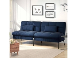 Sofá Cama con Función para Dormir COMHOMA, Sofá para Invitados de 3 Plazas Azul