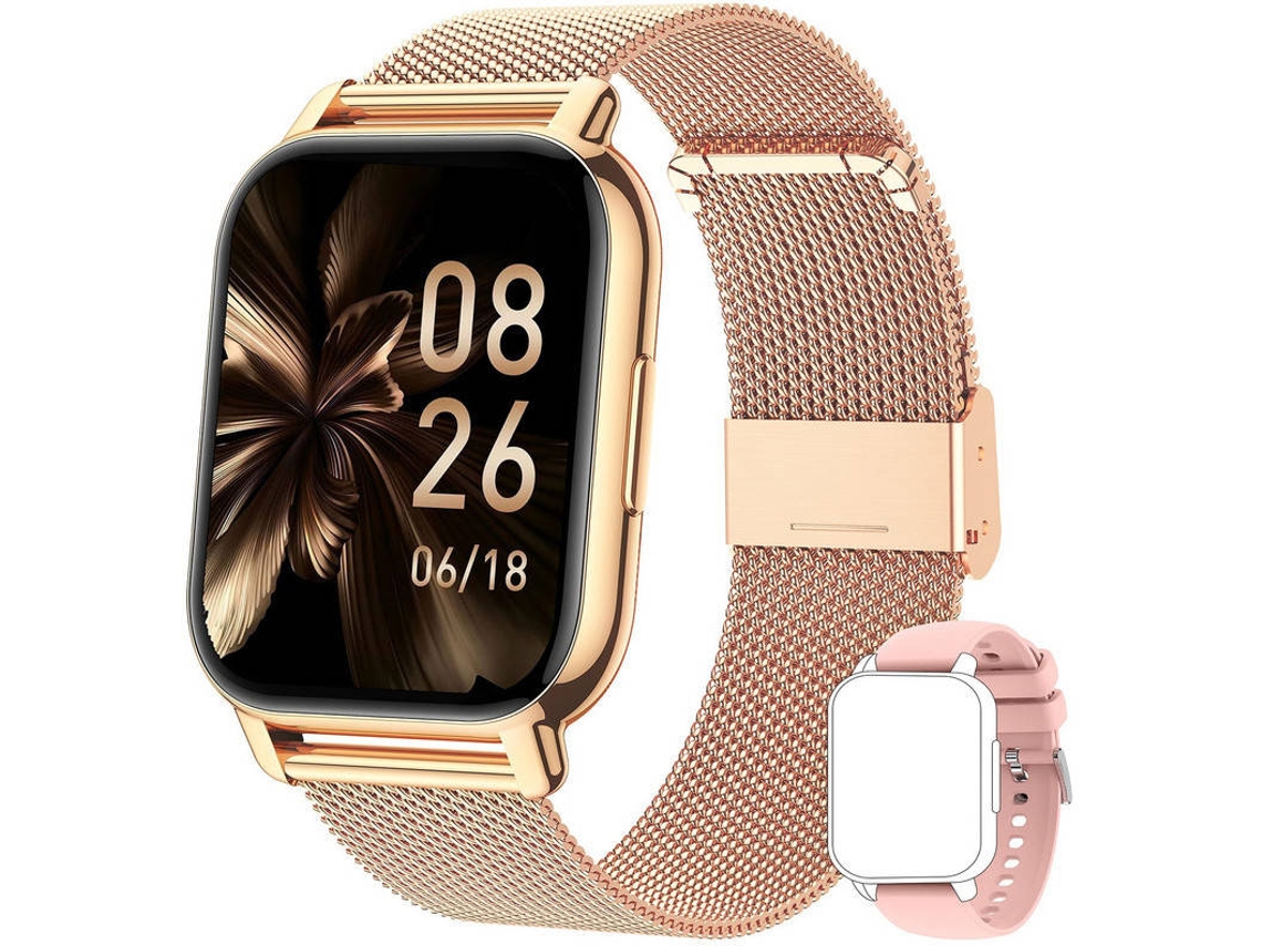 Smartwatch Yizhood P66 1.85 Inch Bluetooth Llamada Ip68 Impermeable (android Y Ios - Oro)