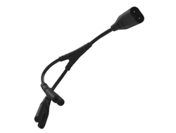 Cable De Alimentación De Ca Iec320 C8 A 2x C7 Con Divisor En Y, 1 Entrada, 2 Salidas, 30 Cm