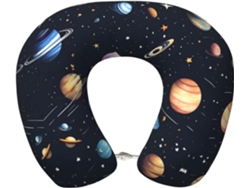 Almohada Viaje Solar Family Poliéster, Felpa Espuma Viscoelástica Fácil Soporte, Ajustable Plegable: