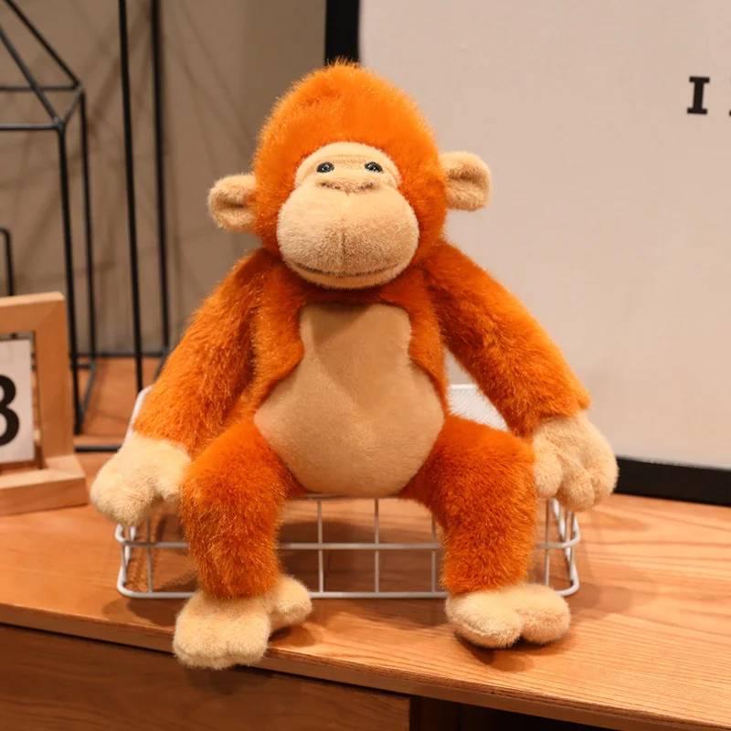 (gorila Dorado De 35 Cm) Peluche De Gorila De Dibujos Animados, Muñeco De Chimpancé Y Mono Con Mochila